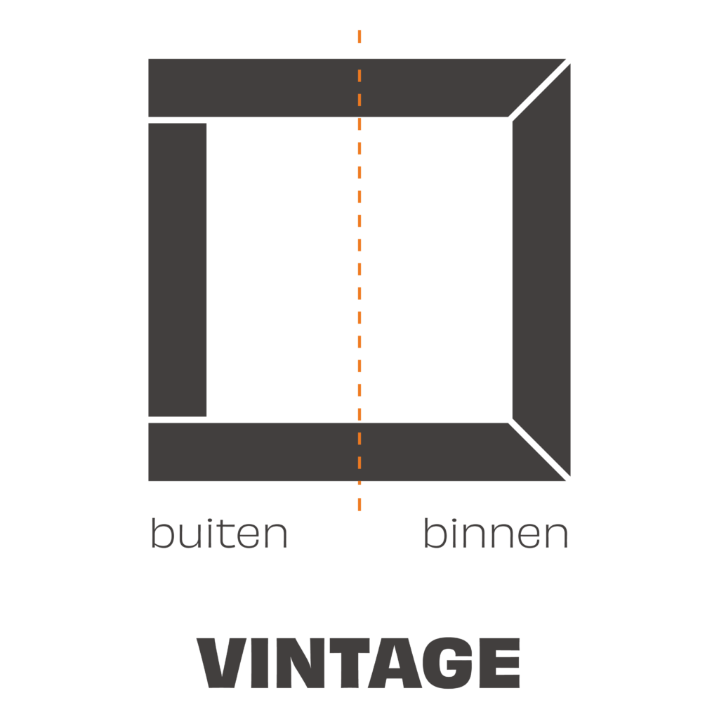 Detailweergave van de hoekverbinding van een kunststof kozijn